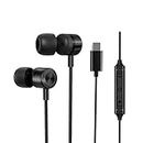 MORMOQUE EP-06 USB Type C Earbuds in-Ear Wired Earphones,Built-in HD Microphone Magnetic Headphones, Clear Sound Quality bass Noise Cancelling Ear Buds