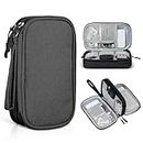 Double Layer Electronic Organizer, Portable Waterproof Travel Cable Organizer, Electronic Accessories Storage Bag for Organizing Cables, Wires, Chargers, Cell Phones and Headphones While Traveling