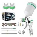 Supvox Paint Spray Gun Set For Painting Machine, Spray Paint Gun With 3 Nozzles 1.4/1.7/2Mm And 600Cc Cups, Adjustable Spray Gun For Car Primer, Furniture Finish, Leather Finish, Green