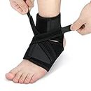 Ankle Support Brace, Adjustable Compression Foot Drop Ankle Brace, Breathable Neoprene Sprain Plantar Fasciitis Foot Wrap Sleeve, Tendon Heel Bandage for Sports Protection, Achilles Tendonitis