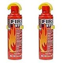 Luvik Pack of 2 Fire Extinguisher Spray Foam 500ml for Home,Car,Office,Factory and Much More Uses