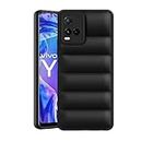 Plus Puffer Case Camera Protection Soft Back Cover for Vivo Y21 2021 - Black