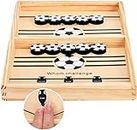 JABA'S® Fast Wooden Sling Puck Game, Portable Table Winner Board Games for Kids and Adults Indoor|Outdoor Game, Tabletop Slingshot Desktop Sport All Age Group for 3+ Years Kids Boys & Girls