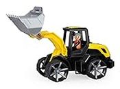 Lena 04512 TRUXX² Shovel Loader, Construction Site Vehicle Approx. 37 cm, Robust Wheel Loader with Functional Shovel and Fully Movable Toy Figure, for Children from 2 Years, Toy Vehicle
