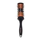 Denman (Medium) Thermo Ceramic Hourglass Hot Curl Brush - Hair Curling Brush for Blow-Drying, Straightening, Defined Curls, Volume & Root-Lift - Orange & Black, (DHH3)