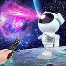 Proyector Estrellas, Astronauta Proyector Galaxy,Luz Nocturna Infantil con Nebulosa,8 Modos,Mando Distancia y 360° Rotación Lampara Proyector Galaxia Techo de Dormitorio,Regalos Para Niños y Adultos