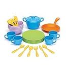 Green Toys- Cookware and Dining Set Childrens Tea, Multicolor (GTDIN01R)