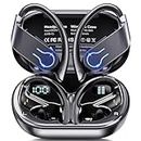 Wireless Earbuds Bluetooth Headphones 120H Playtime Stereo Ear Buds Bluetooth 5.3 Dual Power Display Sports Headphones with Earhooks IPX7 Waterproof Earbuds with ENC Mic Over-Ear Earphones for Running