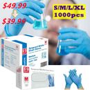 1000PCS Blue Disposable Nitrile Exam Gloves Powder Latex Free [XS,S,M,L,XL Size]