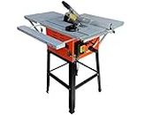 VOLTZ WTS-250B Wood Table 1800 W Speed 4700 RPM Portable Steel body Structure Table Saw With Metal Stand & Sliding Miter Gauge, Corded Electric table saw