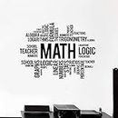 GADGETS WRAP Math Words Cloud Wall Decal School Decor Science Wall Stickers Modern Home Decoration