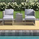 Beachcrest Home™ Erfan 5 Piece Seating Group w/ Cushions in Gray | Outdoor Furniture | Wayfair 876191B6D4734FD7B20295558438ED61