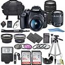 Canon EOS Rebel T7 DSLR Camera Bundle with Canon 18-55mm Lens + 2pc SanDisk 64GB Memory Cards + Accessory Kit (18-55mm + 75-300mm + 64GB)