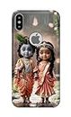 PRINTFIDAA® Printed Hard Back Cover Case for Apple iPhone X | iPhone 10 | iPhone Xs | iPhone 10s Logo View Back Cover (Radha Krishna Love) -2601