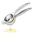 Beeyoka Lemon Squeezer Stainless Steel,Premium Manual Fruit Juicer with Heavy Duty Solid Metal Squeezer Bowl Easy Use Lime Squeezer-Large