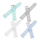 OSALADI 8 Pcs Lace Silicone Strap watch strap present watch 4 classic relojes inteligentes para mujer apples watch bands hollow-out design watch band part breathable Miss Silica gel