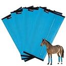 FOXLVDA Fly Boots for Horses Set of 4, Breathable Plastic Mesh Design, Horse Supplies for Reduce Stomping, Hoof Damage & Leg Fatigue (Water Blue)