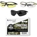 3pk Shooting Glasses - Safety Glasses - Eye Protection for Shooting Range, Tactical Goggles Hunting, Shooting Glasses Men