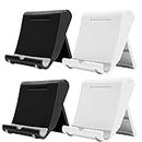 JCKD 4 packs variegated Desk Top Adjustable and Folding Plastic Stand for 6-11 Inch Tablet Stand Compatible with iPhone14Pro MAX Samsung Galaxy Note Air Mini Android All Smartphones