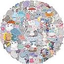 100 Pieces Hippo Stickers Cartoon Vinyl Waterproof Stickers for Laptop,Guitar,Motorcycle,Bike,Skateboard,Luggage,Phone,Hydro Flask, Gift for Kids Teen Birthday Party