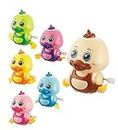 FunBlast Duck Key Winding Toy for Kids Toy with Friction Power Toy for Baby Vehicle Toys for Boy – Multicolor; 4 Unit