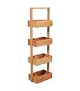 Bamboo Shelf Unit with Four Baskets - Ideal for Bathroom use.