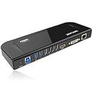 WAVLINK Universal USB 3.0/USB-C Laptop Destop Dockingstation mit Dual Video Ausgängen Unterstützung für Windows (HDMI, Gigabit Ethernet, Audio, 6 USB-Ports für Laptop)