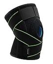 Bodyprox Kniebandage mit seitlichen Stabilisatoren und Gel-Pads für Kniescheibe, gegen Arthrose (Regular)