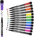 MeRaYo White Board Marker, Markers for White Board Magnetic Dry Erase Markers Fine Tip Low-Odor Whiteboard Markers for Kids, Teacher Supplies for Classroom, Office and School Supplies (12 Colors)