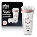 Braun Epilator Silk-épil 9 9-720, Hair Removal Device, Epilator for Women, Wet & Dry, Womens Shaver & Trimmer, Cordless, Rechargeable