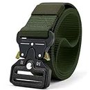 Zacharias Men's Nylon Fabric Army Tactical Solid Quick Release Buckle Belt (Free Size) (Pack of 1)