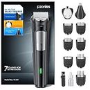 Beard Trimmer Hair Clippers Men, Nose & Ear Trimmer, 9-in-1 Body Groomer Men Kit, Cordless Rechargeable Hair Clippers with 7 Limit Combs, Stainless Steel Blades,Extra Long Life Beard&Hair Grooming Kit