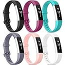 AK Pack 6 for Fitbit Alta Wrist Strap, Replacement strap for Fitbit Alta and Fitbit Alta HR, Adjustable Sport Wristbands for Women Men (C, Large)