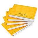 Ashton and Wright Revision Cards Book - Gummed Spine - 14.9 x 10.8cm - 50 Sheets - Yellow Mottled Cover - Pack of 5
