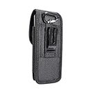 DFV mobile - Nylon Belt Holster with Metal Clip and Card Holder pour ZTE Optus X Power 2 (2019) - Black
