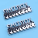 2pcs SHITBOX EDITION 3D Emblèmes Deals Badges Autocollants Universels