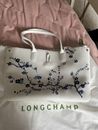 Longchamps Shoulder bag White Embroidered Special Edition