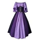 FAVIPT Lighting Deals Medieval Renaissance Dress Women with Corset,Plus Size Vintage Victorian Dress Ball Gown Costume Irish Over Dress