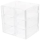 Clear Desk Organizer with 6 Drawers for Office Supplies, Jewelry, and Makeup