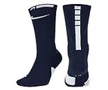 Nike elite socks blue small, Midnight Navy/White/White, Small 3Y-5Y / 4-6 WMNS