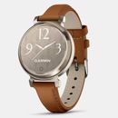 Garmin Lily 2 Leather Band Heart Rate Monitors Classic Cream Gold with Tan Leather Band