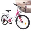 20 pulgadas 6 velocidades 6 volantes niños bicicleta bicicleta de ciudad rosa niños bicicleta unisex Reino Unido