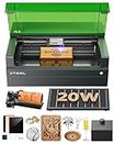xTool S1 Class 1 Laser Engraver with Rotary, Engraving on Tumbler Ring, 20W(20,000mW) Laser Cutter Machine, Cut 10mm Wood, Beginner-Friendly for Jewelry and Gift Making with Metal, Wood