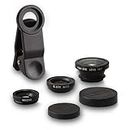 HDFX360 Smartphone Camera Lens Kit - 3-in-1 Phone Lens Kit | 0.67X Zoom Phone Lens | 15X Macro Lens for Phone with 130° Wide Angle Lens | Camera Lens for iPhone | Phone Camera Lens for Android