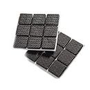 Okayji Self Adhesive Rubber Pads for Furniture Floor Scratch Protection,18 Pieces (Square Shape)