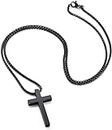 Karishma Kreations Religious Lord Jesus Crusifix Cross Sterling Silver Black Stainless Steel Locket Pendant Necklace Chain For Men And Women Christmas Gift For Girls