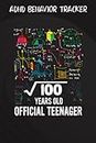 ADHD Behavior Tracker :Square Root Of 100 10 Years Old Official Birthday: Gifts for Teens:Simple ADHD Behaviour Daily Journal for Kids, Teens & ... Daily Journal, Adhd Notebook,Birthday Gifts