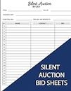Silent Auction Bid Sheets: Organize and Track Bids with Professional Silent Auction Bid Sheets for Successful Fundraising,Charity Event Auction Bid Tracker, 100 Page