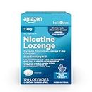 Amazon Basic Care Coated Ice Mint Nicotine Polacrilex Lozenges, 2 mg, Stop Smoking Aid, 120 Count