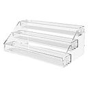 AISIDERK 12" Acrylic Riser, Acrylic Shelves - 3-Tier Clear Perfume Organizer,Sturdy and Stable Acrylic Organizer for Display Decorative,Skincare Organizers for Countertop, Tabletop, Collectibles, Nail